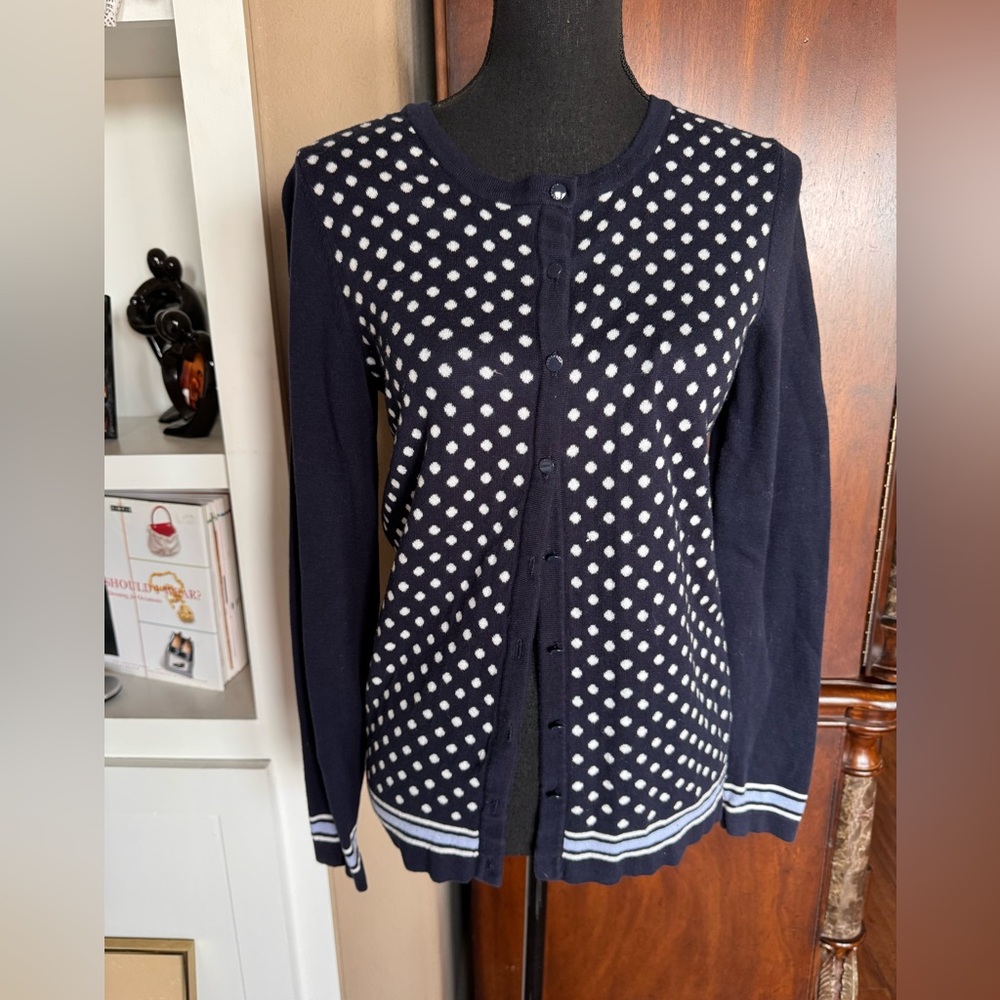 Tommy Hilfiger Polka Dot Cardigan Sweater